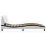 Estructura de cama con cabecero cuero sintético blanco y negro de , Camas y somieres - Ref: Foro24-3207987, Precio: 157,43 €,...