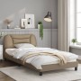 Estructura de cama cabecero cuero sintético capuchino 100x200cm de , Camas y somieres - Ref: Foro24-3207985, Precio: 155,75 €...