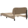 Estructura de cama cabecero cuero sintético capuchino 100x200cm de , Camas y somieres - Ref: Foro24-3207985, Precio: 155,75 €...