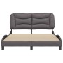 Estructura de cama con cabecero cuero sintético gris 120x200cm de , Camas y somieres - Ref: Foro24-3207991, Precio: 199,44 €,...