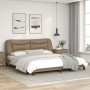 Estructura de cama cabecero cuero sintético capuchino 180x200cm de , Camas y somieres - Ref: Foro24-3208020, Precio: 240,89 €...