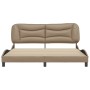Estructura de cama cabecero cuero sintético capuchino 180x200cm de , Camas y somieres - Ref: Foro24-3208020, Precio: 240,89 €...