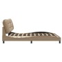 Estructura de cama cabecero cuero sintético capuchino 180x200cm de , Camas y somieres - Ref: Foro24-3208020, Precio: 240,89 €...
