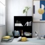 Estantería madera de ingeniería negro 60x24x76 cm de vidaXL, Librerías y estanterías - Ref: Foro24-800856, Precio: 39,53 €, D...