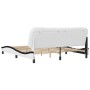 Estructura de cama con cabecero cuero sintético blanco y negro de , Camas y somieres - Ref: Foro24-3208022, Precio: 265,78 €,...
