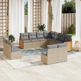 Set de sofás de jardín 11pzas con cojines ratán sintético beige de , Conjuntos de jardín - Ref: Foro24-3227767, Precio: 673,4...