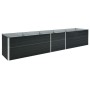 Arriate de acero galvanizado gris antracita 400x80x45 cm de vidaXL, Maceteros y jardineras - Ref: Foro24-47059, Precio: 92,48...