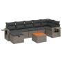 Set de sofás de jardín 8 pzas y cojines ratán sintético gris de , Conjuntos de jardín - Ref: Foro24-3264959, Precio: 469,19 €...