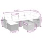 Set de sofás de jardín 7 piezas con cojines ratán PE gris de , Conjuntos de jardín - Ref: Foro24-3264952, Precio: 412,05 €, D...