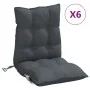 Cojines de silla respaldo bajo 6 uds tela Oxford gris antracita de , Cojines para sillas y sofás - Ref: Foro24-377673, Precio...