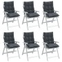 Cojines de silla respaldo bajo 6 uds tela Oxford gris antracita de , Cojines para sillas y sofás - Ref: Foro24-377673, Precio...