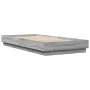 Estructura de cama con luces LED gris Sonoma 100x200 cm de , Camas y somieres - Ref: Foro24-839509, Precio: 105,11 €, Descuen...