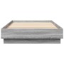 Estructura de cama con luces LED gris Sonoma 100x200 cm de , Camas y somieres - Ref: Foro24-839509, Precio: 106,43 €, Descuen...