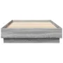 Estructura de cama con luces LED gris Sonoma 100x200 cm de , Camas y somieres - Ref: Foro24-839509, Precio: 105,11 €, Descuen...