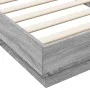 Estructura de cama con luces LED gris Sonoma 100x200 cm de , Camas y somieres - Ref: Foro24-839509, Precio: 105,11 €, Descuen...