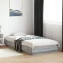 Estructura de cama con luces LED gris Sonoma 90x200 cm de , Camas y somieres - Ref: Foro24-839516, Precio: 106,04 €, Descuent...