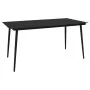 Set de comedor de jardín 7 pzas cuerda de algodón y acero negro de vidaXL, Conjuntos de jardín - Ref: Foro24-48570, Precio: 3...
