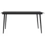 Set de comedor de jardín 7 pzas cuerda de algodón y acero negro de vidaXL, Conjuntos de jardín - Ref: Foro24-48570, Precio: 3...