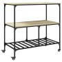 Carrito de cocina madera ingeniería roble Sonoma 100x50x95 cm de , Carros de cocina y comedor - Ref: Foro24-842307, Precio: 9...