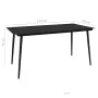 Set de comedor de jardín 7 pzas cuerda de algodón y acero negro de vidaXL, Conjuntos de jardín - Ref: Foro24-48570, Precio: 3...