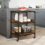Carrito de cocina madera ingeniería roble ahumado 60x41x80,5 cm de , Carros de cocina y comedor - Ref: Foro24-842403, Precio:...