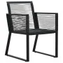 Sillas de jardín 2 unidades ratán de PVC negro de vidaXL, Sillas de jardín - Ref: Foro24-48572, Precio: 171,12 €, Descuento: %