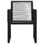 Sillas de jardín 2 unidades ratán de PVC negro de vidaXL, Sillas de jardín - Ref: Foro24-48572, Precio: 171,12 €, Descuento: %