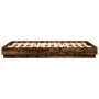 Estructura de cama con luces LED roble ahumado 140x200 cm de , Camas y somieres - Ref: Foro24-3209797, Precio: 174,17 €, Desc...