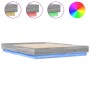 Estructura de cama con luces LED gris Sonoma 120x200 cm de , Camas y somieres - Ref: Foro24-3209805, Precio: 141,67 €, Descue...