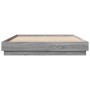 Estructura de cama con luces LED gris Sonoma 120x200 cm de , Camas y somieres - Ref: Foro24-3209805, Precio: 141,67 €, Descue...