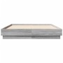 Estructura de cama con luces LED gris Sonoma 120x190 cm de , Camas y somieres - Ref: Foro24-3209826, Precio: 133,11 €, Descue...