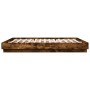 Estructura de cama madera de ingeniería roble ahumado 200x200cm de , Camas y somieres - Ref: Foro24-3209832, Precio: 143,58 €...