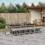 Set comedor jardín y cojines 17 pzas ratán sintético gris claro de , Conjuntos de jardín - Ref: Foro24-3211367, Precio: 944,8...