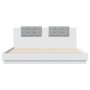 Estructura de cama con cabecero y luces LED blanco 160x200 cm de , Camas y somieres - Ref: Foro24-3209996, Precio: 206,50 €, ...