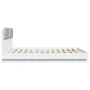 Bed frame with headboard and white LED lights 200x200 cm by , Beds and slatted bases - Ref: Foro24-3209982, Price: 286,84 €, ...