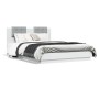 Estructura de cama con cabecero y luces LED blanco 140x200 cm de , Camas y somieres - Ref: Foro24-3210010, Precio: 196,15 €, ...