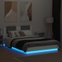 Estructura de cama con cabecero y luces LED blanco 140x200 cm de , Camas y somieres - Ref: Foro24-3210010, Precio: 196,15 €, ...