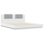 Estructura de cama con cabecero y luces LED blanco 180x200 cm de , Camas y somieres - Ref: Foro24-3209989, Precio: 247,72 €, ...