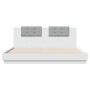 Estructura de cama con cabecero y luces LED blanco 180x200 cm de , Camas y somieres - Ref: Foro24-3209989, Precio: 247,72 €, ...