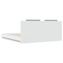 Estructura de cama con cabecero y luces LED blanco 180x200 cm de , Camas y somieres - Ref: Foro24-3209989, Precio: 247,72 €, ...