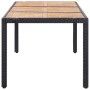Set comedor de jardín 9 piezas y cojines ratán sintético negro de vidaXL, Conjuntos de jardín - Ref: Foro24-46023, Precio: 77...