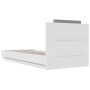Estructura de cama con cabecero y luces LED blanco 90x200 cm de , Camas y somieres - Ref: Foro24-3210031, Precio: 170,39 €, D...