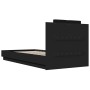 Estructura de cama con cabecero y luces LED negro 100x200 cm de , Camas y somieres - Ref: Foro24-3210025, Precio: 178,81 €, D...