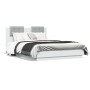 Estructura de cama con cabecero y luces LED blanco 140x190 cm de , Camas y somieres - Ref: Foro24-3210038, Precio: 212,56 €, ...