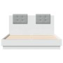 Estructura de cama con cabecero y luces LED blanco 140x190 cm de , Camas y somieres - Ref: Foro24-3210038, Precio: 212,56 €, ...