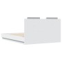 Estructura de cama con cabecero y luces LED blanco 140x190 cm de , Camas y somieres - Ref: Foro24-3210038, Precio: 212,56 €, ...