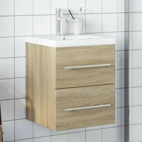 Mueble de baño con lavabo integrado roble Sonoma de , Tocadores de baño - Ref: Foro24-3278758, Precio: 156,16 €, Descuento: %