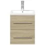 Mueble de baño con lavabo integrado roble Sonoma de , Tocadores de baño - Ref: Foro24-3278758, Precio: 156,16 €, Descuento: %