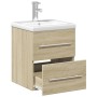 Mueble de baño con lavabo integrado roble Sonoma de , Tocadores de baño - Ref: Foro24-3278758, Precio: 162,22 €, Descuento: %