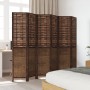 Biombo separador de 6 paneles madera paulownia marrón oscuro de , Divisores de ambientes - Ref: Foro24-358714, Precio: 145,71...
